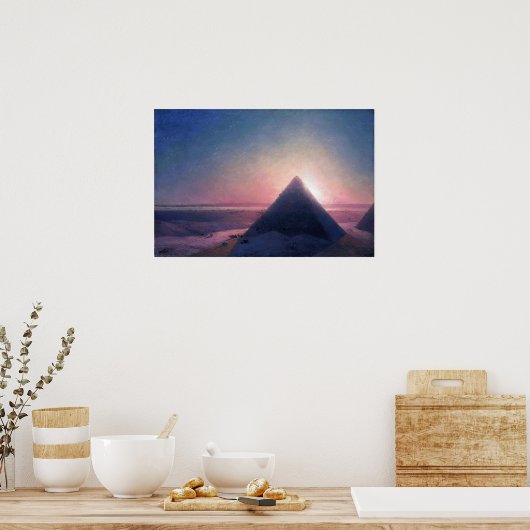 Aivazovsky - de grote piramide van Giza Poster (Keuken)