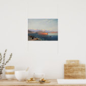 Aivazovsky - Franse schepen die het zwarte Zee afb Poster (Keuken)