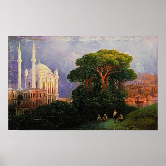 Aivazovsky - Gezicht op Constantinopel Poster (Voorkant)