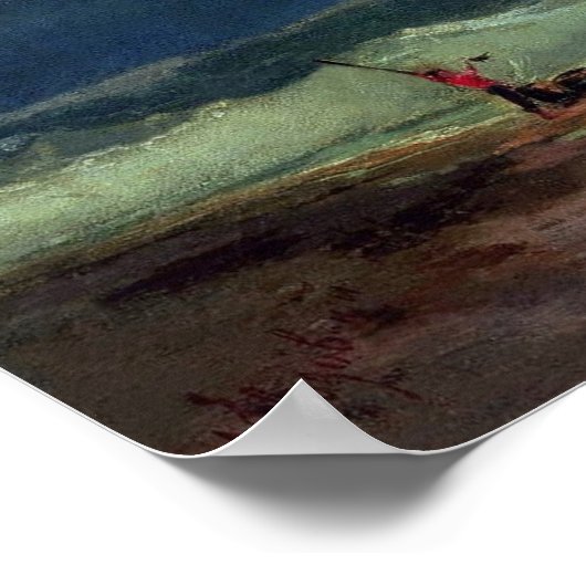 Aivazovsky - het Zee voor het Storm Poster (Hoek)