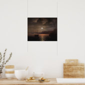 Aivazovsky - Moonlit nacht op het zwarte Zee Poster (Keuken)