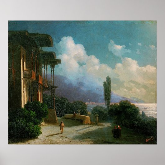 Aivazovsky - Night Near Yalta 1866 Poster (Voorkant)