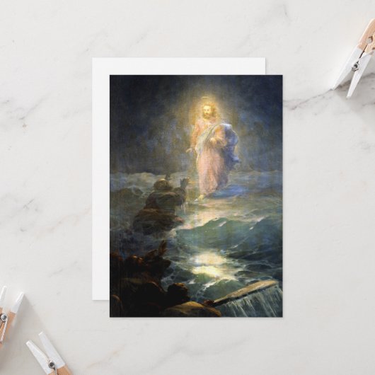 Aivazovsky - Op het water lopen Kaart (Voorkant / Achterkant in situ)