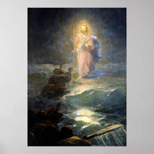 Aivazovsky - Op het water lopen Poster (Voorkant)