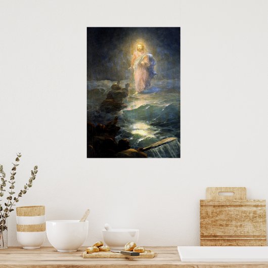 Aivazovsky - Op het water lopen Poster (Keuken)