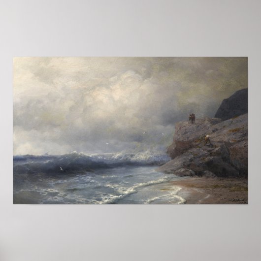 aivazovsky - schip in peril 1894 poster (Voorkant)