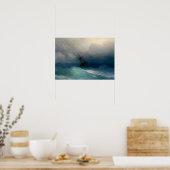 Aivazovsky - Schip op woelige zee Poster (Keuken)