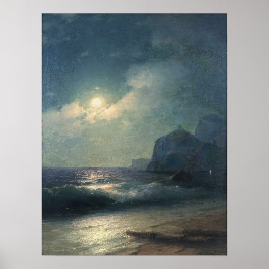 Aivazovsky - Shipwreck Poster (Voorkant)