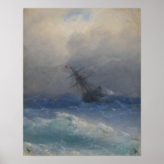 Aivazovsky - Shipwreck Poster (Voorkant)