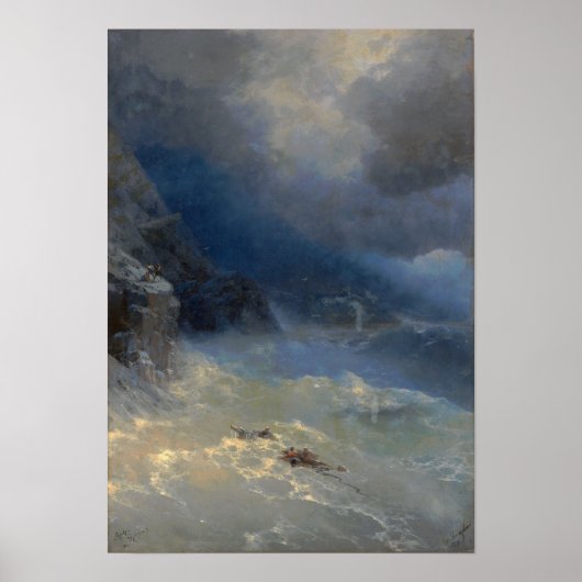 Aivazovsky - Storm 1899 Poster (Voorkant)