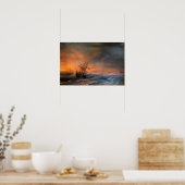 Aivazovsky - Storm over Evpatoria Poster (Keuken)