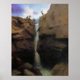 Aivazovsky - strijders met moorden op Gunib Poster