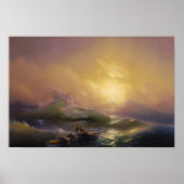 Aivazovsky - The Ninth Wave 1850 Poster (Voorkant)