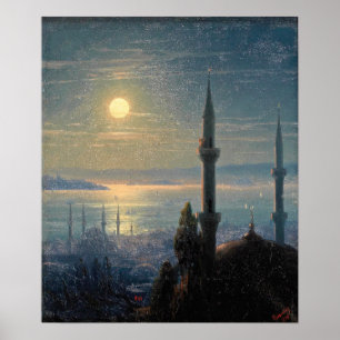 Aivazovsky - Uitzicht van Constantinopel 1876 Poster