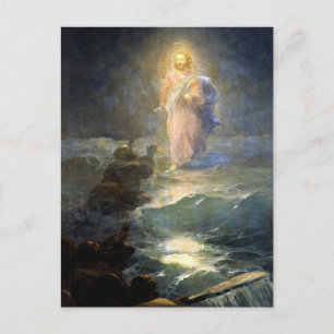 Aivazovsky - Wandelend op het water Briefkaart