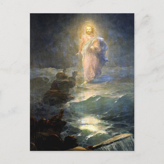 Aivazovsky - Wandelend op het water Briefkaart (Voorkant)
