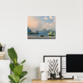 Aivazovsky - Zee-engte met de vuurtoren Poster (Thuiskantoor)