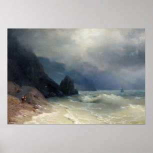 Aivazovsky - Zee kust Poster