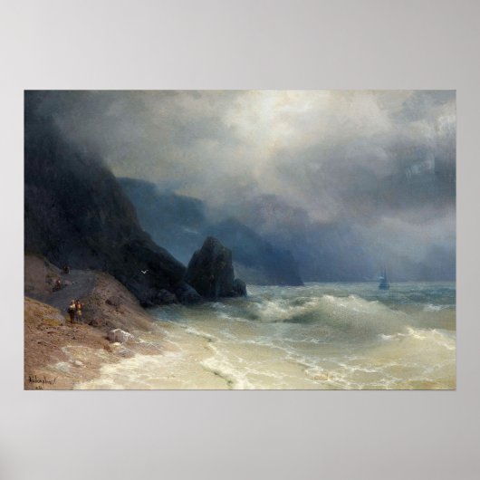 Aivazovsky - Zee kust Poster (Voorkant)