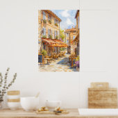 Aix En Provence Aquarel Vintage Reisposter Poster (Keuken)