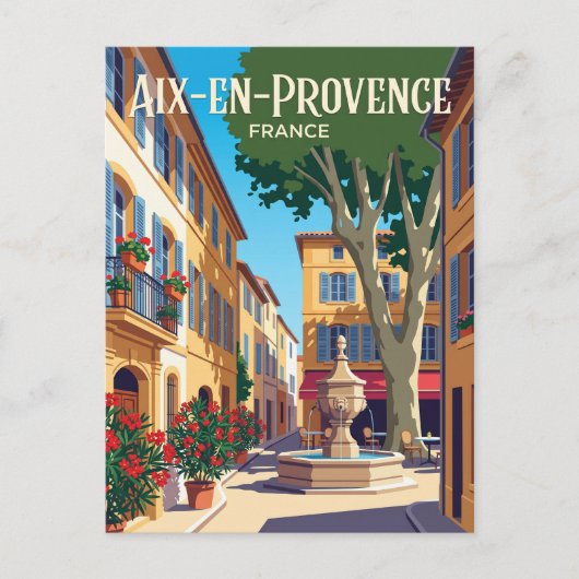 Aix-en-Provence Frankrijk Briefkaart (Voorkant)