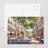 Aix-en-Provence Frankrijk Briefkaart (Voorkant / Achterkant)