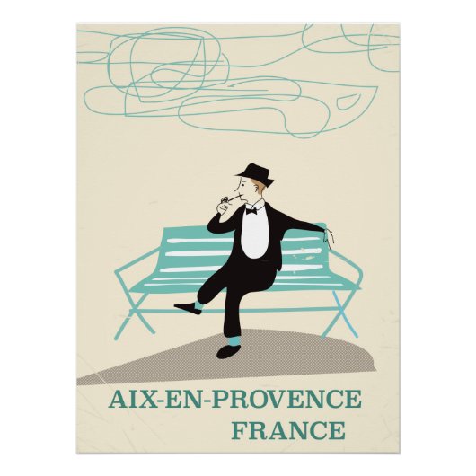 Aix-en-Provence Frankrijk reisposter Perfect Poster (Voorkant)