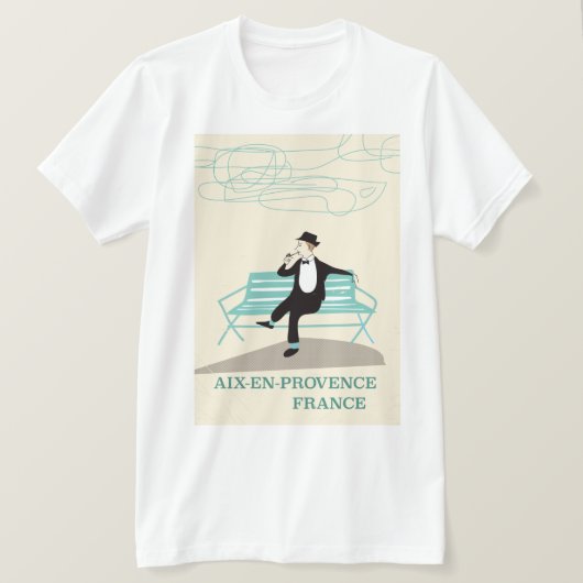 Aix-en-Provence Frankrijk reisposter T-shirt (Design voorkant)