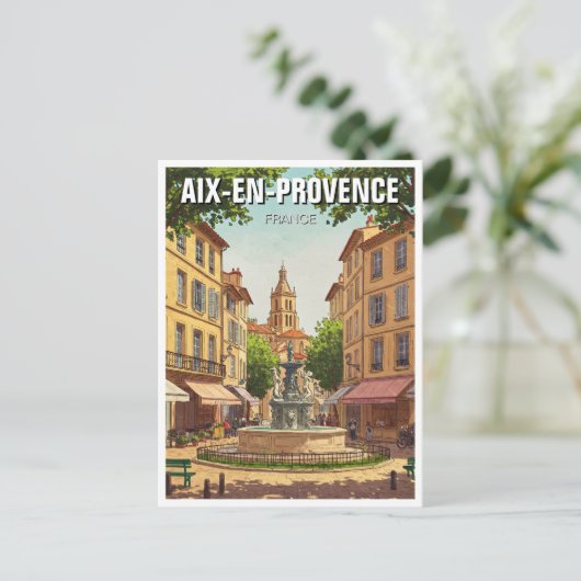 Aix-en-Provence Frankrijk Reizen Briefkaart (Staand voorkant)