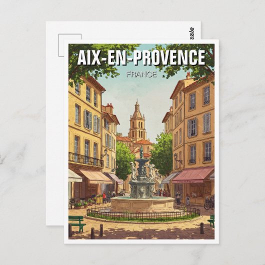 Aix-en-Provence Frankrijk Reizen Briefkaart (Voorkant / Achterkant)