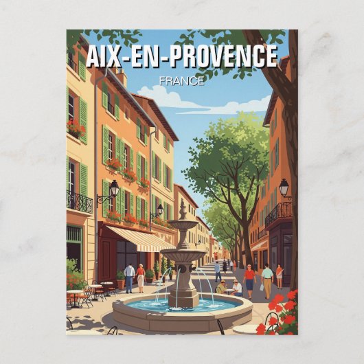Aix-en-Provence Frankrijk Reizen Briefkaart (Voorkant)