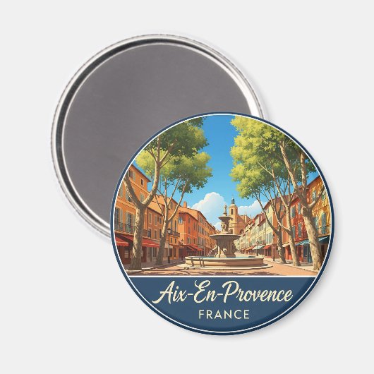 Aix-en-Provence Frankrijk Reizen Magneet (Voorkant / Achterkant)