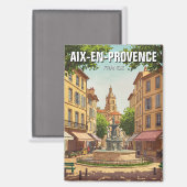 Aix-en-Provence Frankrijk Reizen Magneet (Voorkant / Achterkant)