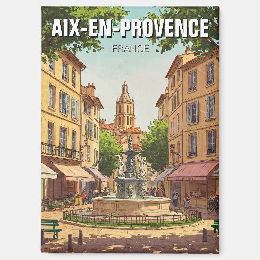 Aix-en-Provence Frankrijk Reizen Magneet (Voorkant)