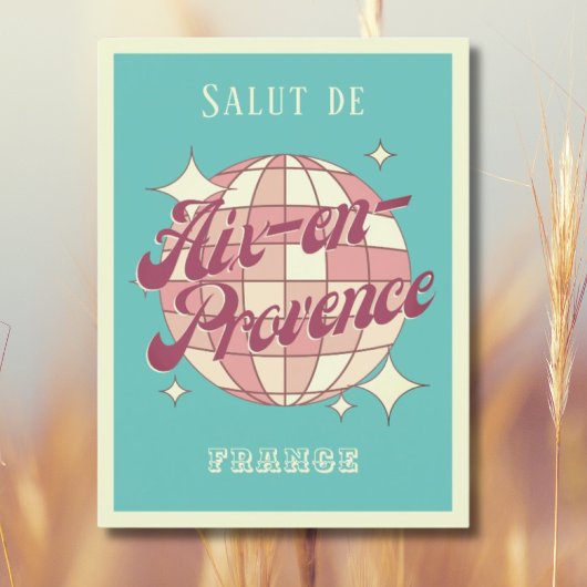 Aix-en-Provence Frankrijk Retro Briefkaart