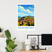 Aix En Provence Ski Nationaal Reispark Poster (Thuiskantoor)