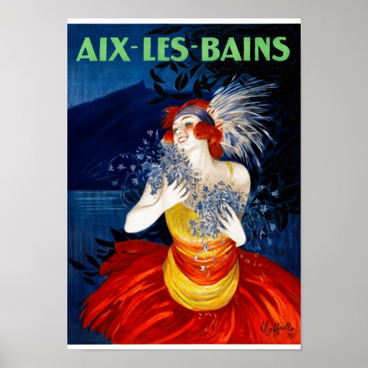 Aix Les Bains France Vintage Poster 1921 (Voorkant)