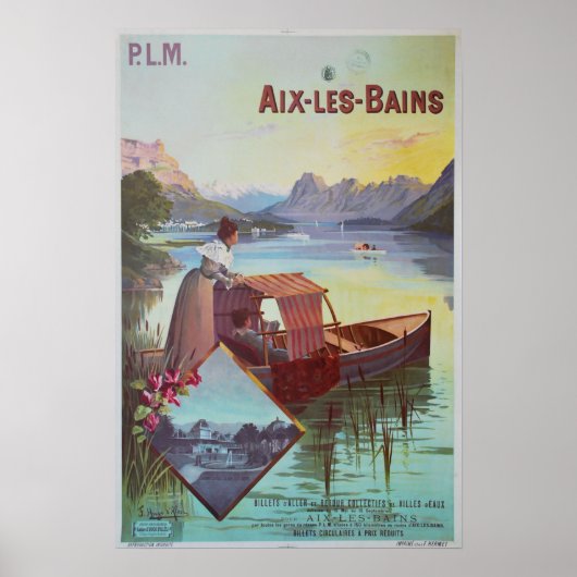Aix-les-Bains,Frankrijk,Reisposter Poster (Voorkant)