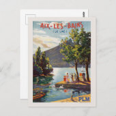 Aix-les-Bains PLM Vintage Poster 1906 Briefkaart (Voorkant / Achterkant)