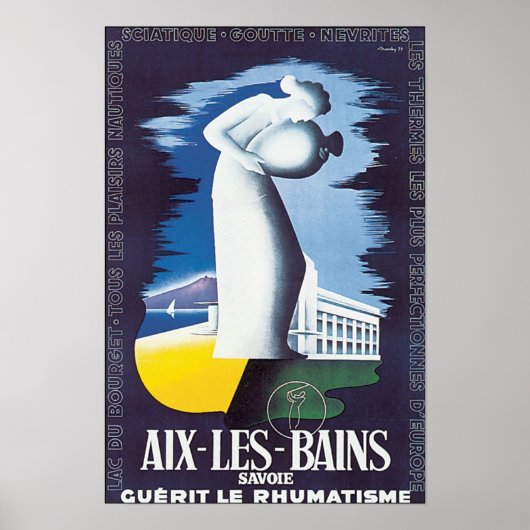 Aix Les Bains Savoie Poster (Voorkant)