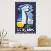 Aix Les Bains Vintage Travel Poster (Keuken)