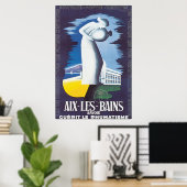 Aix Les Bains Vintage Travel Poster (Thuiskantoor)