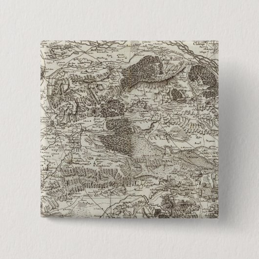 Aix Vierkante Button 5,1 Cm (Voorkant)