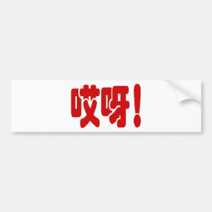 Aiya. 哎 呀! OMG! Chinese Hanzi-taal Bumpersticker