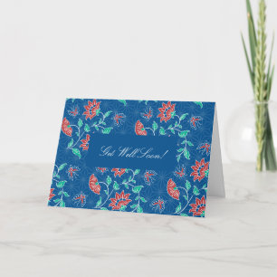 Aiyana Floral Batik Get Well Kaart