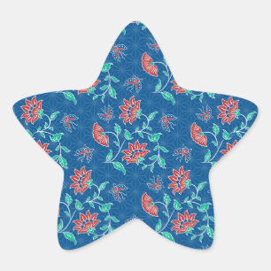 Aiyana Floral Batik Star Sticker