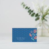 Aiyana Floral Batik Wedding Place Card Plaatskaartje (Staand voorkant)