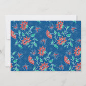 Aiyana Floral Batik Wedding Reception Uitnodiging (Achterkant)