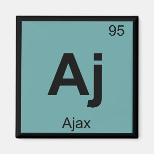 AJ - Ajax - Grieks chemiesuriedetectiesymbool Magneet