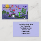 AJ- Kikker op een Alligator-Visitekaartje Visitekaartje (Voorkant / Achterkant)